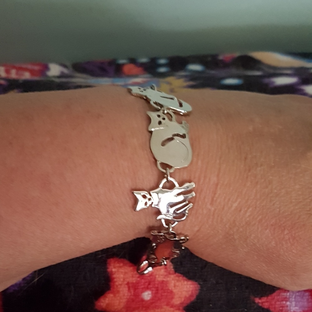 Silver cat bracelet NWT - Picture 2 of 8